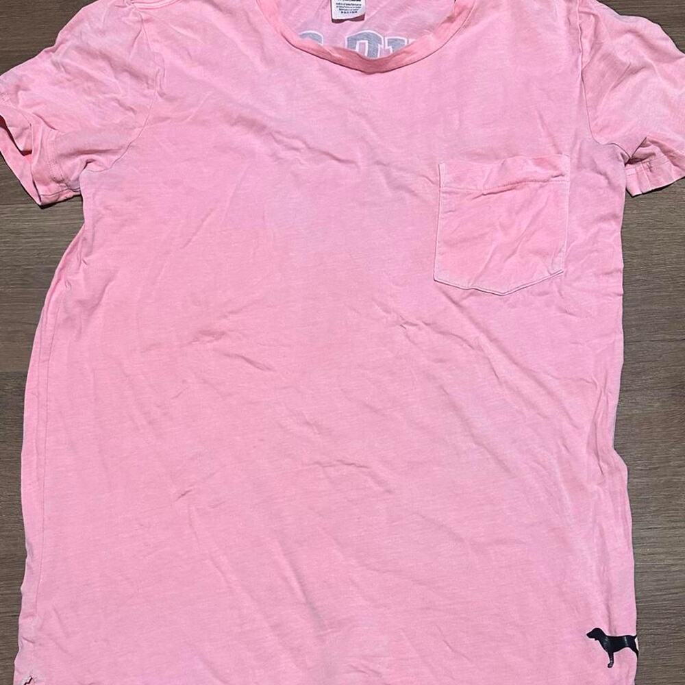 Pink victoria secret pocket tee